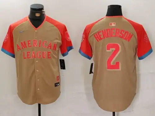 American League Gunnar Henderson Nike Cream 2024 MLB All-Star Game Limited Player Jersey