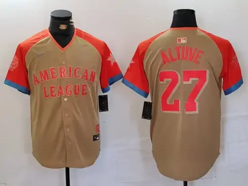 American League Jose Altuve Nike Cream 2024 MLB All-Star Jersey