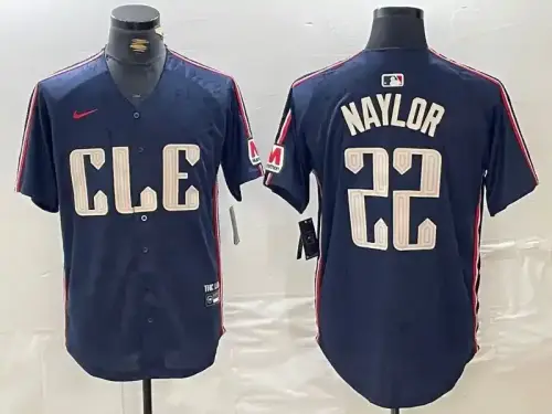 Cleveland Guardians #22 Josh Naylor 2024 City Connect Navy Jersey