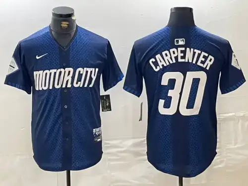 Detroit Tigers #30 Kerry Carpenter 2024 City Connect Navy Jersey