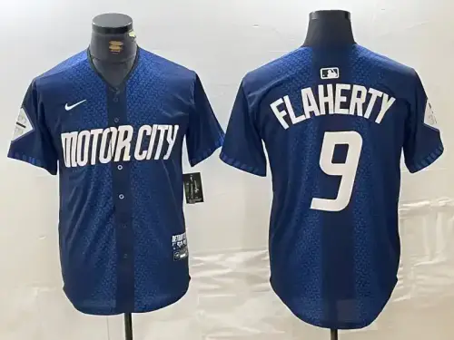 Detroit Tigers #9 Jack Flaherty 2024 City Connect Navy Jersey