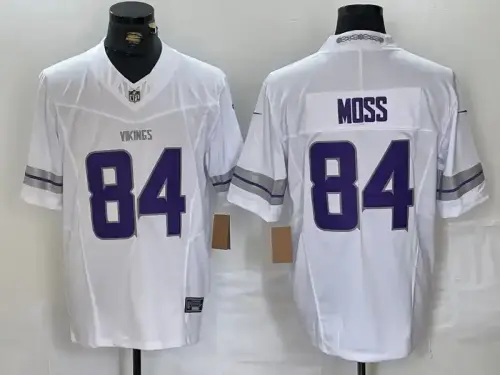 Minnesota Vikings #84 Randy Moss White 2024 F.U.S.E. Winter Warrior Jersey