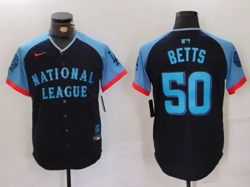 National League Mookie Betts Nike Navy 2024 MLB All-Star Jersey