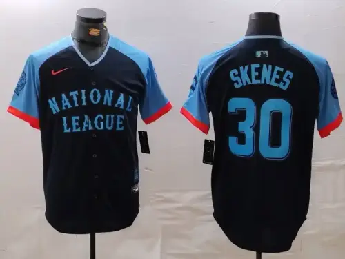 National League Paul Skenes Navy 2024 MLB All-Star Jersey