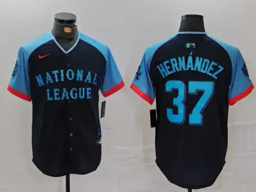 National League Teoscar Hernandez Navy 2024 MLB All-Star Jersey