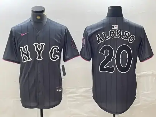 New York Mets #20 Pete Alonso 2024 City Connect Gray Jersey