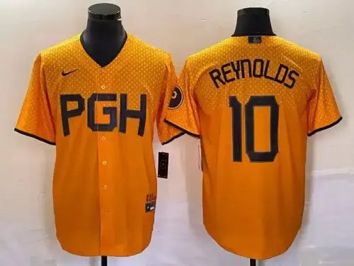 Pittsburgh Pirates #10 Bryan Reynolds 2023 City Connect Yellow Jersey