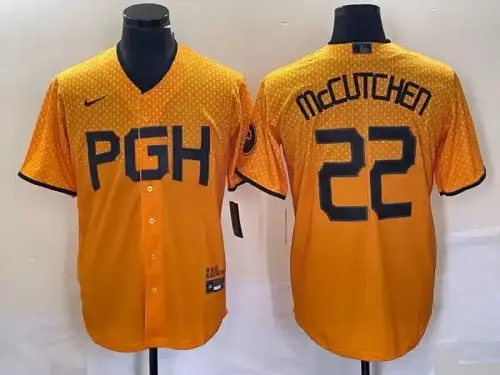 Pittsburgh Pirates #22 Andrew McCutchen 2023 City Connect Yellow Jersey