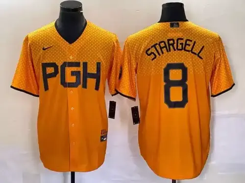 Pittsburgh Pirates #8 Willie Stargell 2023 City Connect Yellow Jersey