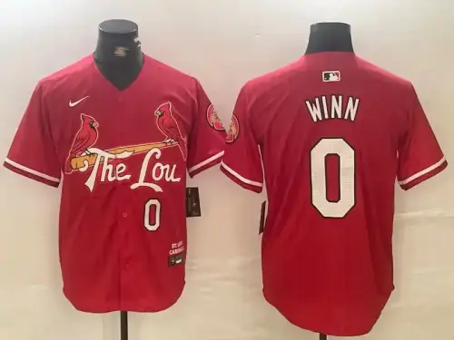 St. Louis Cardinals #0 Masyn Winn 2024 City Connect Red Jersey