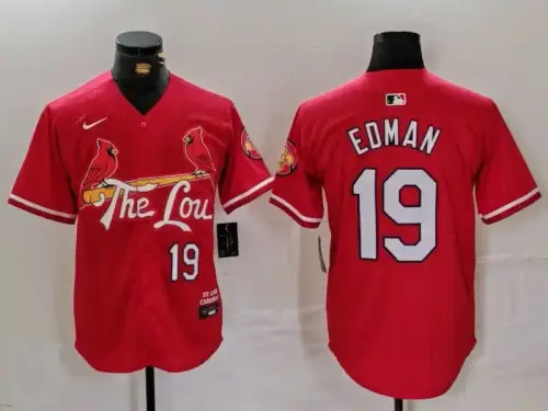 St. Louis Cardinals #19 Tommy Edman 2024 City Connect Red Jersey