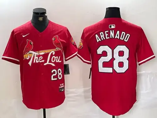 St. Louis Cardinals #28 Nolan Arenado 2024 City Connect Red Jersey