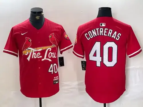 St. Louis Cardinals #40 Willson Contreras 2024 City Connect Red Jersey