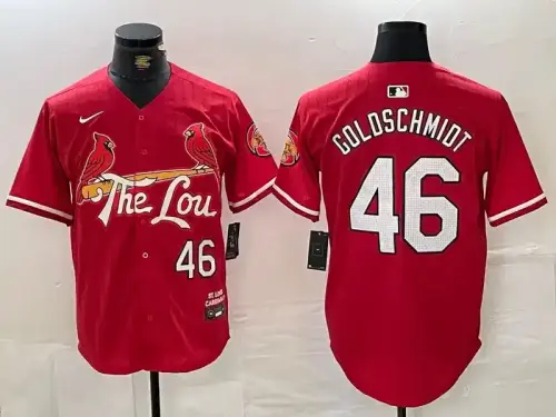 St. Louis Cardinals #46 Paul Goldschmidt 2024 City Connect Red Jersey