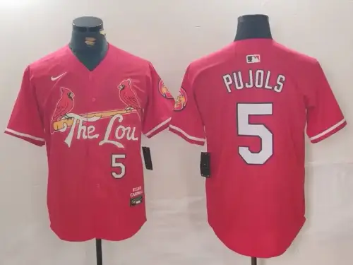 St. Louis Cardinals #5 Albert Pujols 2024 City Connect Red Jersey