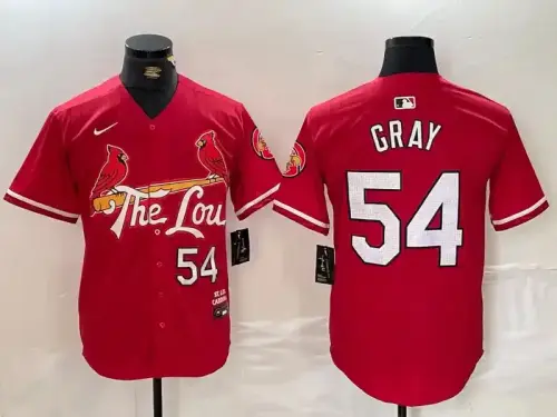 St. Louis Cardinals #54 Sonny Gray 2024 City Connect Red Jersey