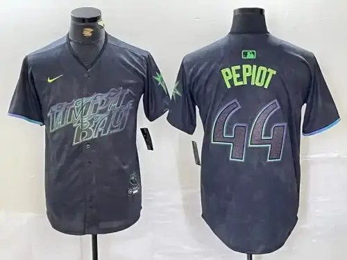 Tampa Bay Rays #44 Ryan Pepiot 2024 City Connect Black Jersey